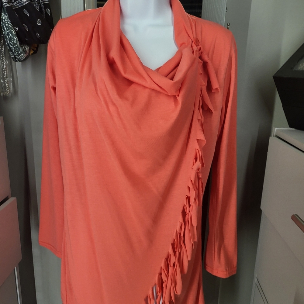 One piece wrap top.